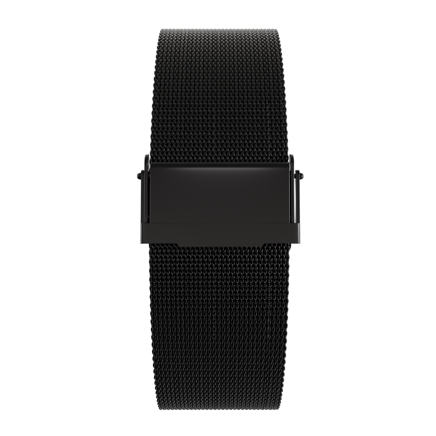 Magneto-Watch-Bella-Black-Anthracite-Maschenarmband-Sicherheitsverschluss-Schwarz-16mm-Front