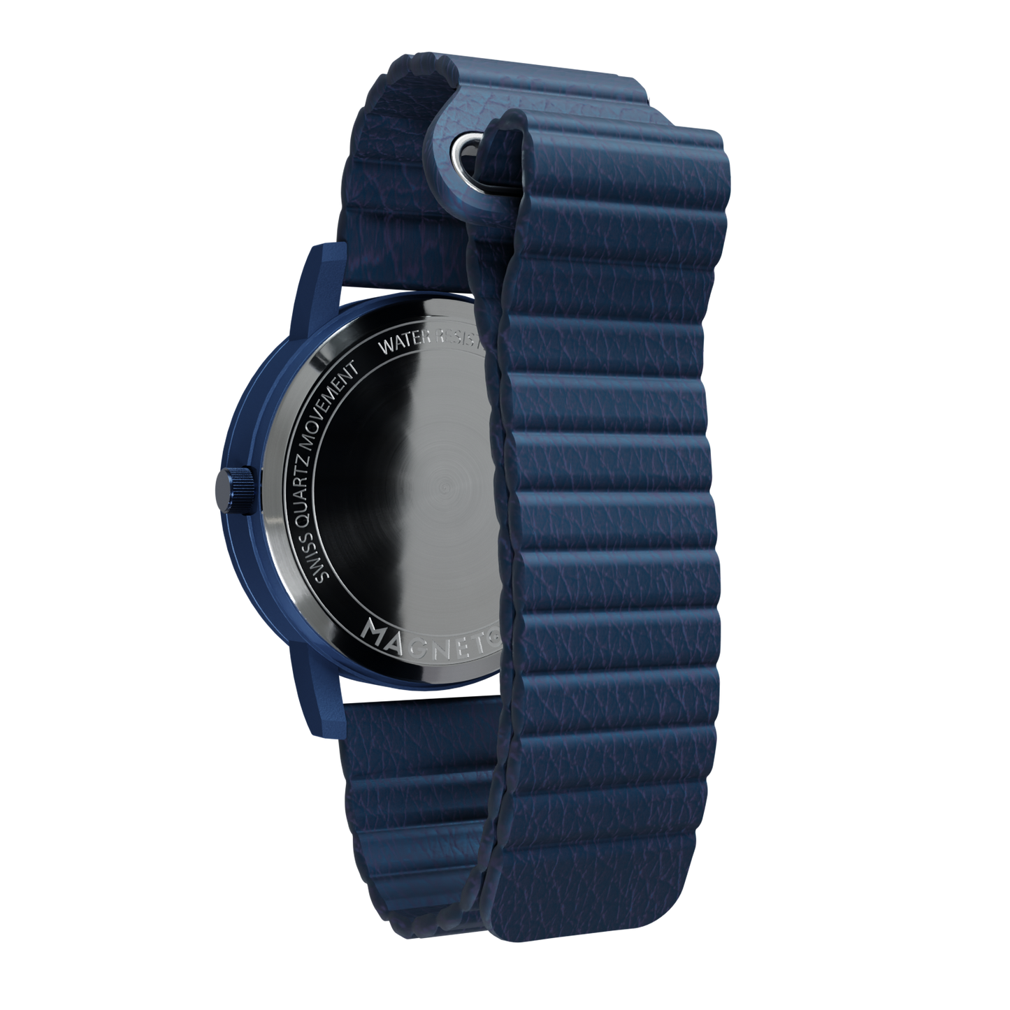 Magneto-Watch-Jupiter-Blue-Kunstleder-Magnetisch-Blau-Back