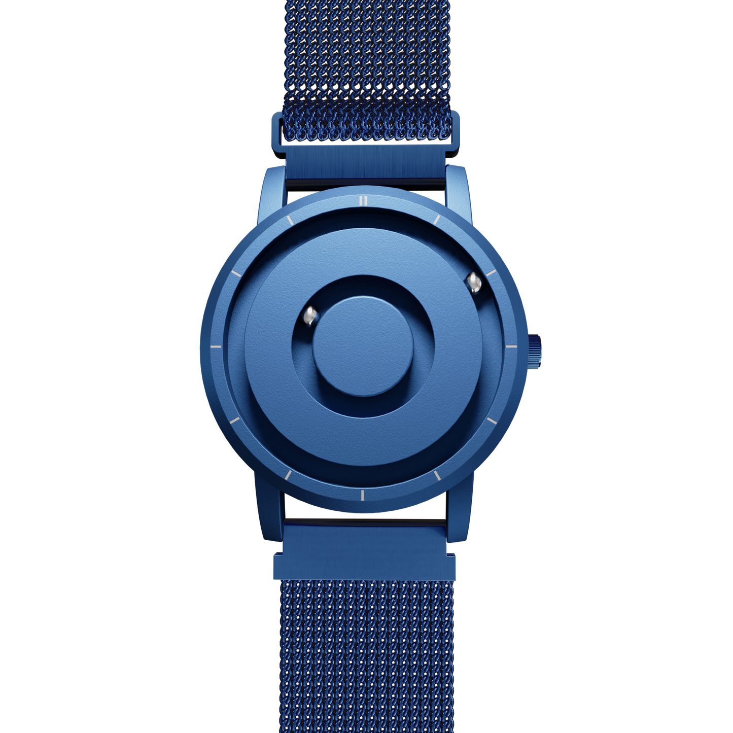 Magneto-Watch-Jupiter-Blue-Maschenarmband-Blau-Front