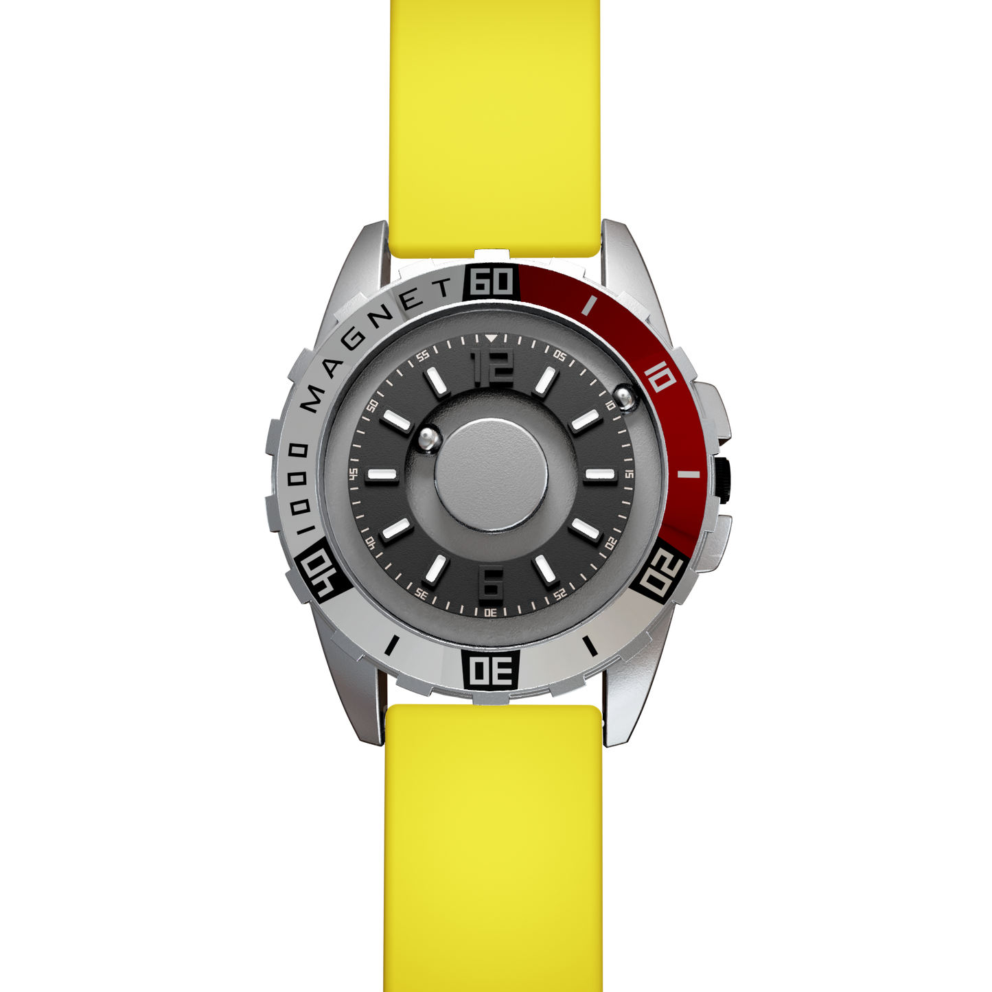 Magneto-Watch-Uranus-Red-Silikon-Gelb-Front