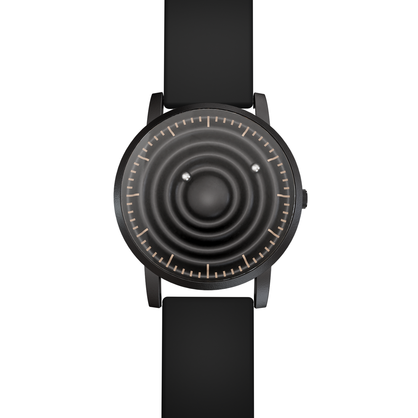 Magneto-Watch-Wave-Black-Silikon-Schwarz-Front