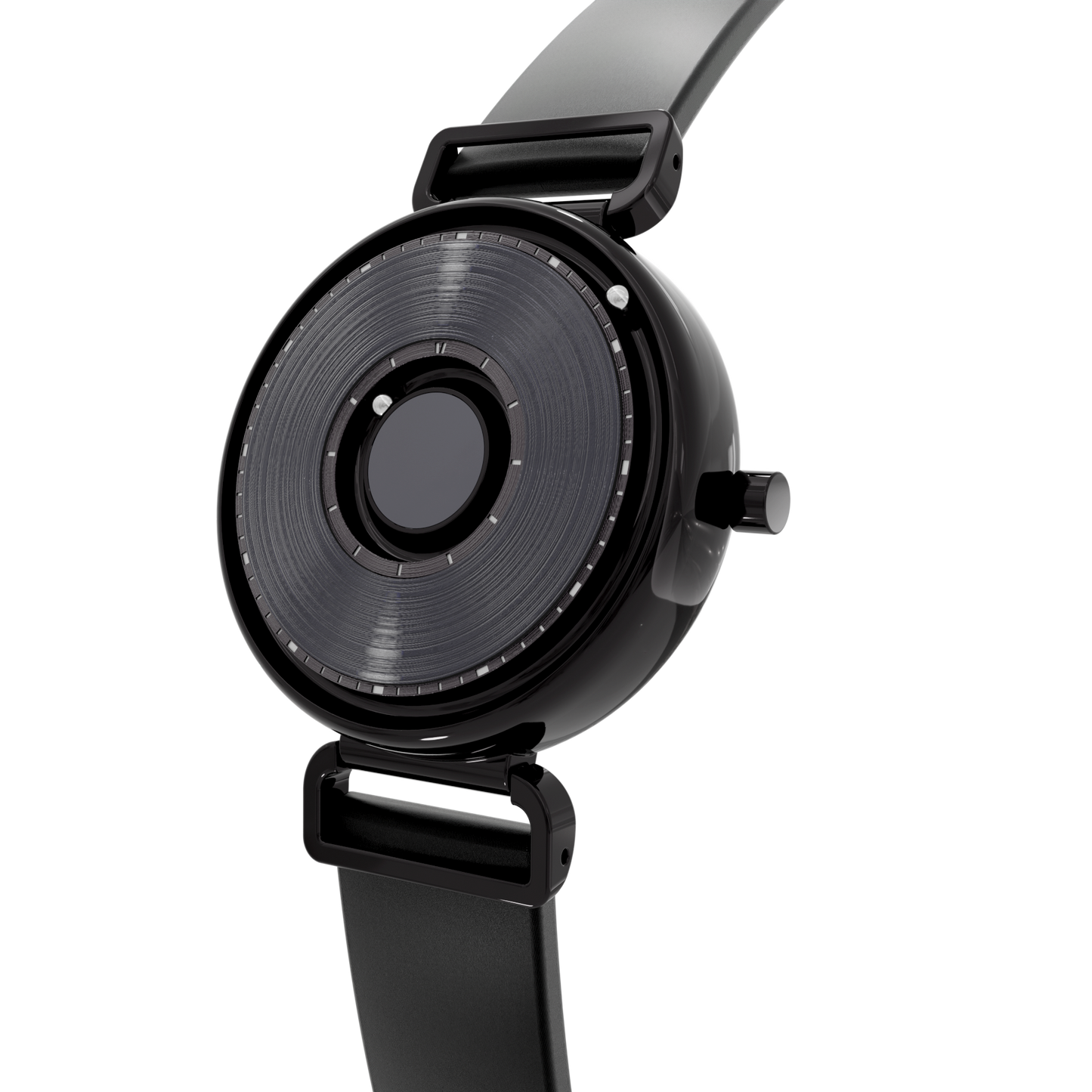 Magneto-Watch-Bella-Black-Anthracite-Satin-Leder-Schwarz-Side
