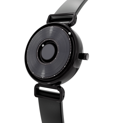 Magneto-Watch-Bella-Black-Anthracite-Satin-Leder-Schwarz-Side