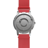 Komet Silver Maschenarmband Rot