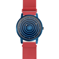 Wave Blue Maschenarmband Rot