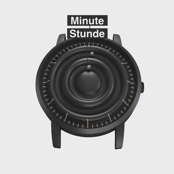 Magneto-Watch-Wave-Black-Kunstleder-Magnetisch-Braun-Kugel-Animation
