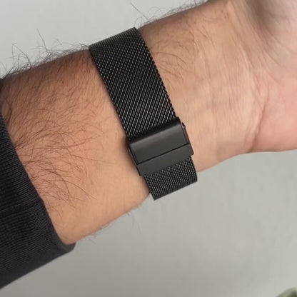 Magneto-Watch-Maschenarmband-Sicherheitsverschluss-Handgelenk-Video