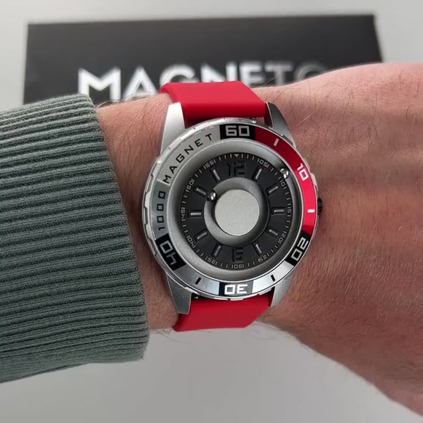  Magneto-Watch-Uranus-Red-Silikon-Rot-Handgelenk-Video