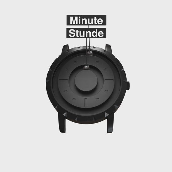     Magneto-Watch-Komet-Black-Maschenarmband-Flip-Flop-Kugel-Animation