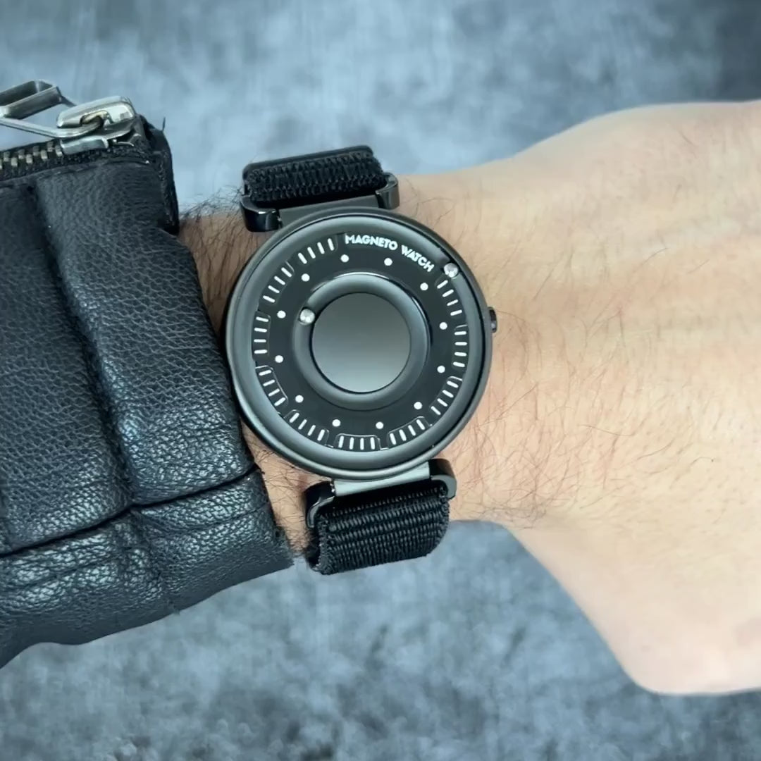Magneto-Watch-Primus-Black-Sport-Loop-Schwarz-Handgelenk-Video
