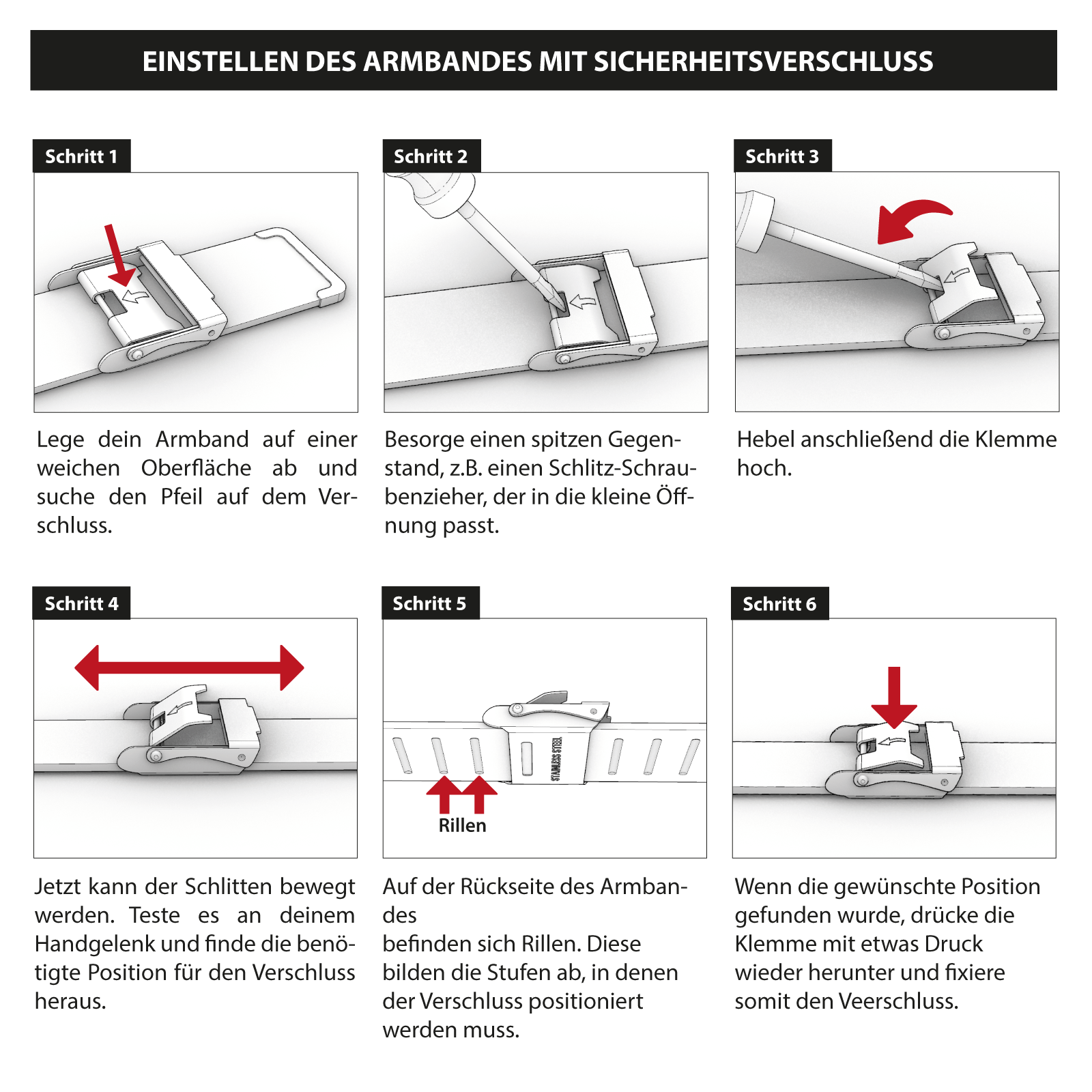 Magneto-Watch-Hinweiskarte-Sicherheitsverschluss