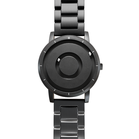     Magneto-Watch-Jupiter-Black-Edelstahl-Schwarz-Front
