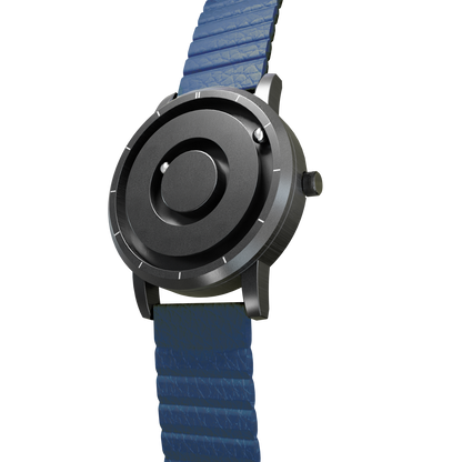    Magneto-Watch-Jupiter-Black-Kunstleder-Magnetisch-Blau-Side
