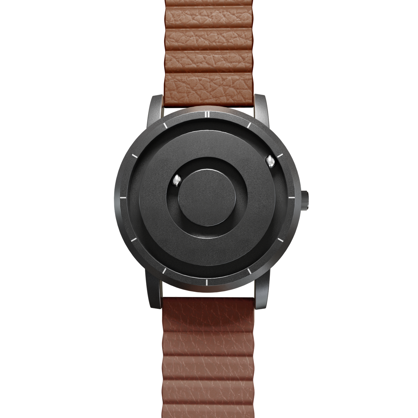     Magneto-Watch-Jupiter-Black-Kunstleder-Magnetisch-Braun-Front