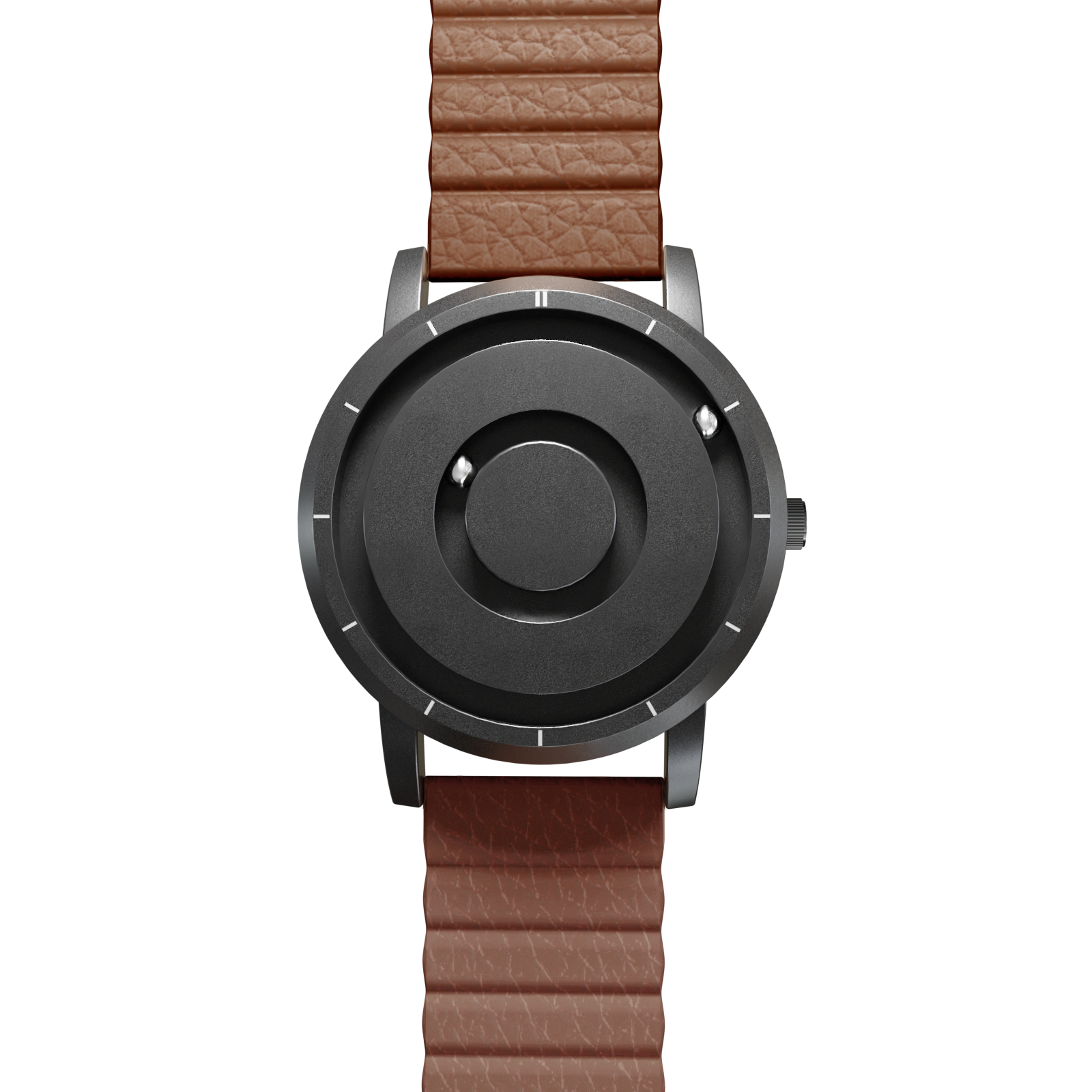     Magneto-Watch-Jupiter-Black-Kunstleder-Magnetisch-Braun-Front