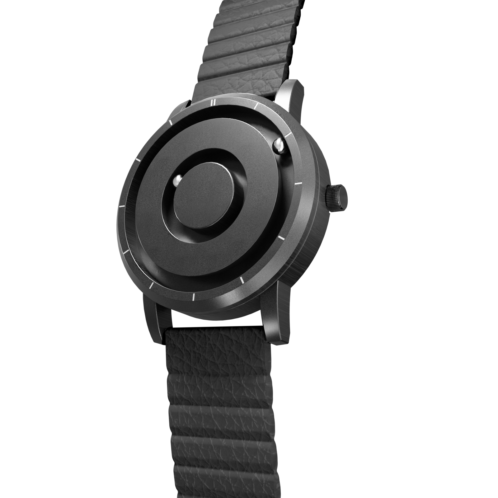 Magneto-Watch-Jupiter-Black-Kunstleder-Magnetisch-Schwarz-Side