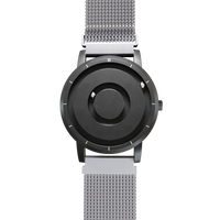 Jupiter Black Maschenarmband Silber