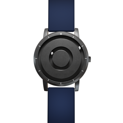 Magneto-Watch-Jupiter-Black-Silikon-Blau-Front