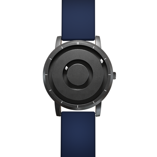 Magneto-Watch-Jupiter-Black-Silikon-Blau-Front