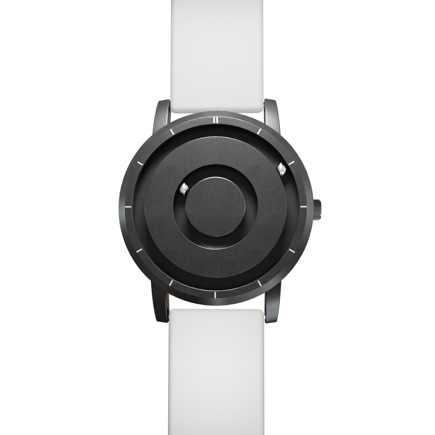    Magneto-Watch-Jupiter-Black-Silikon-Weiss-Front