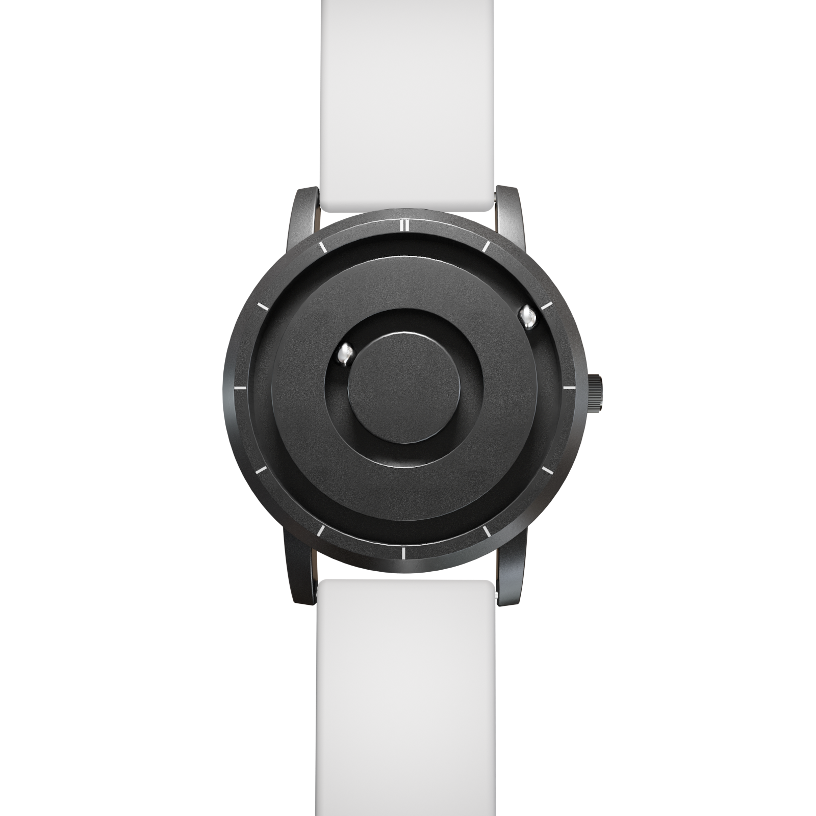    Magneto-Watch-Jupiter-Black-Silikon-Weiss-Front