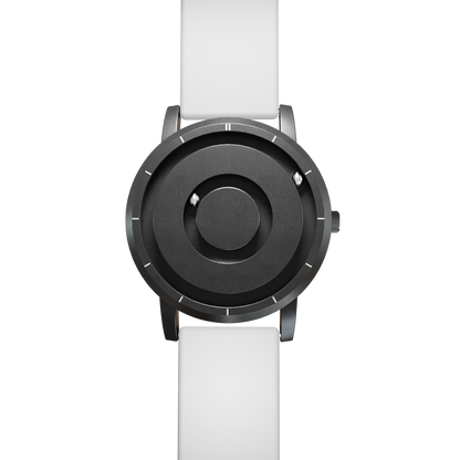    Magneto-Watch-Jupiter-Black-Silikon-Weiss-Front