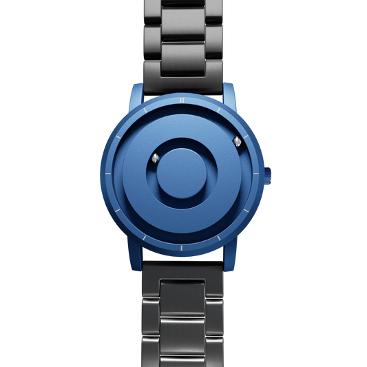 Magneto-Watch-Jupiter-Blue-Edelstahl-Schwarz-Front
