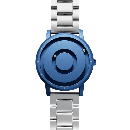    Magneto-Watch-Jupiter-Blue-Edelstahl-Silber-Front
