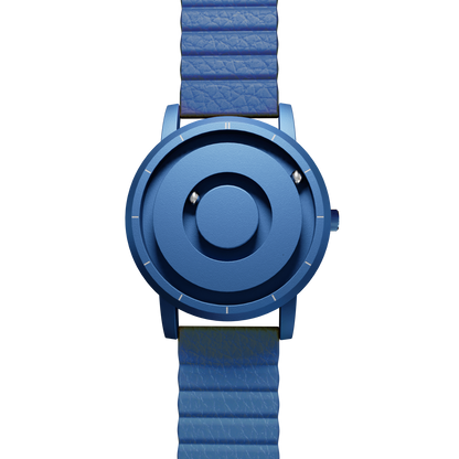 Magneto-Watch-Jupiter-Blue-Kunstleder-Magnetisch-Blau-Front