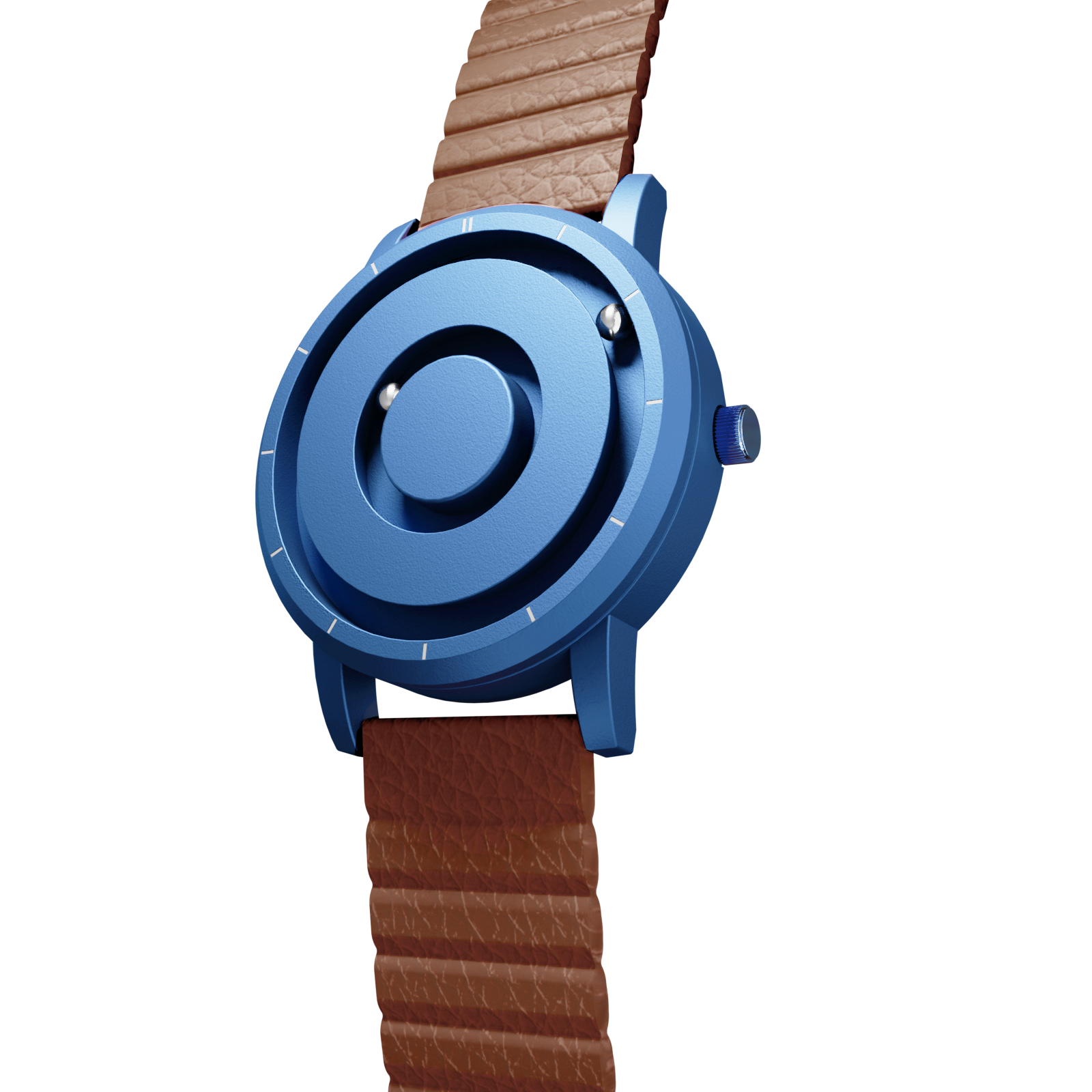 Magneto-Watch-Jupiter-Blue-Kunstleder-Magnetisch-Braun-Side