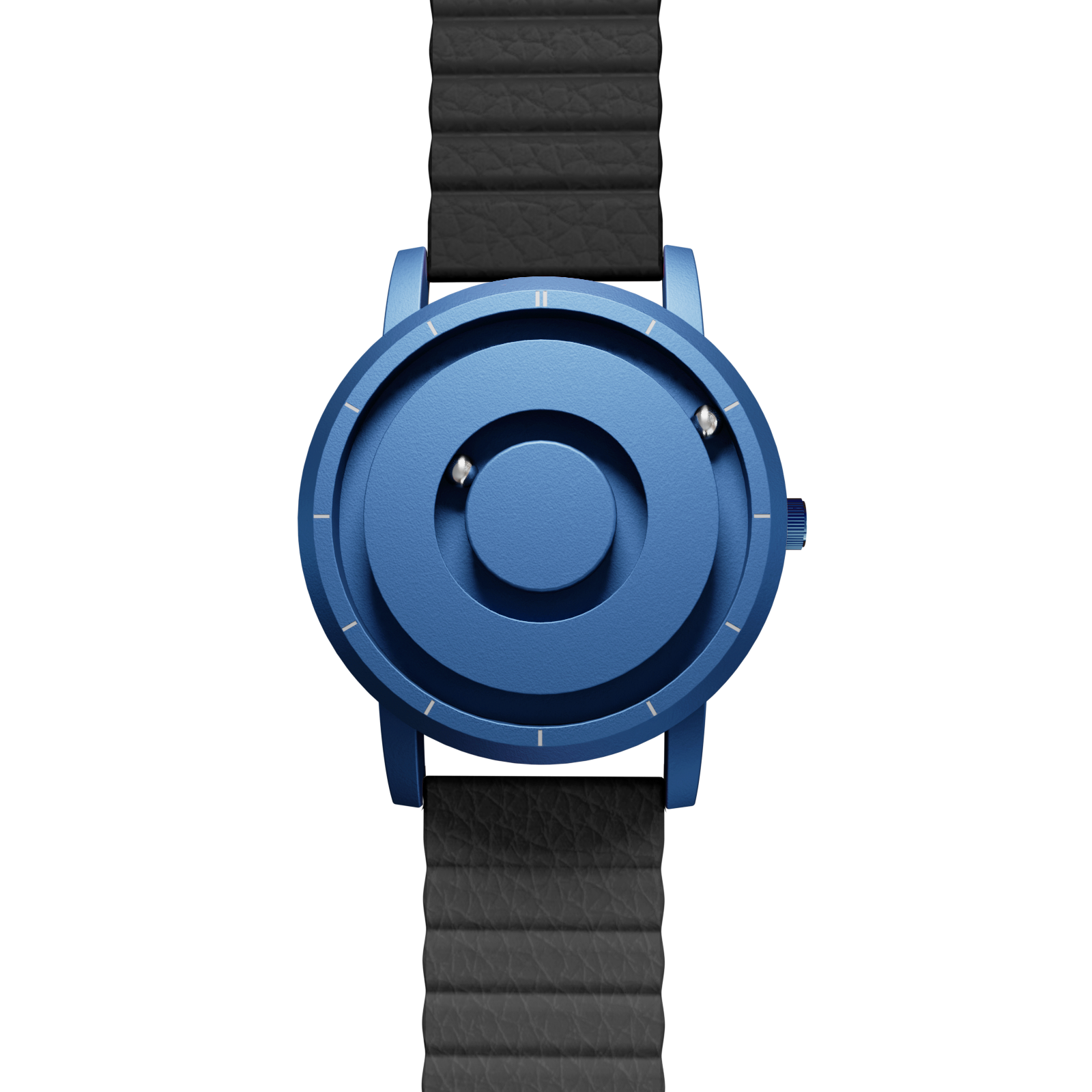    Magneto-Watch-Jupiter-Blue-Kunstleder-Magnetisch-Schwarz-Front