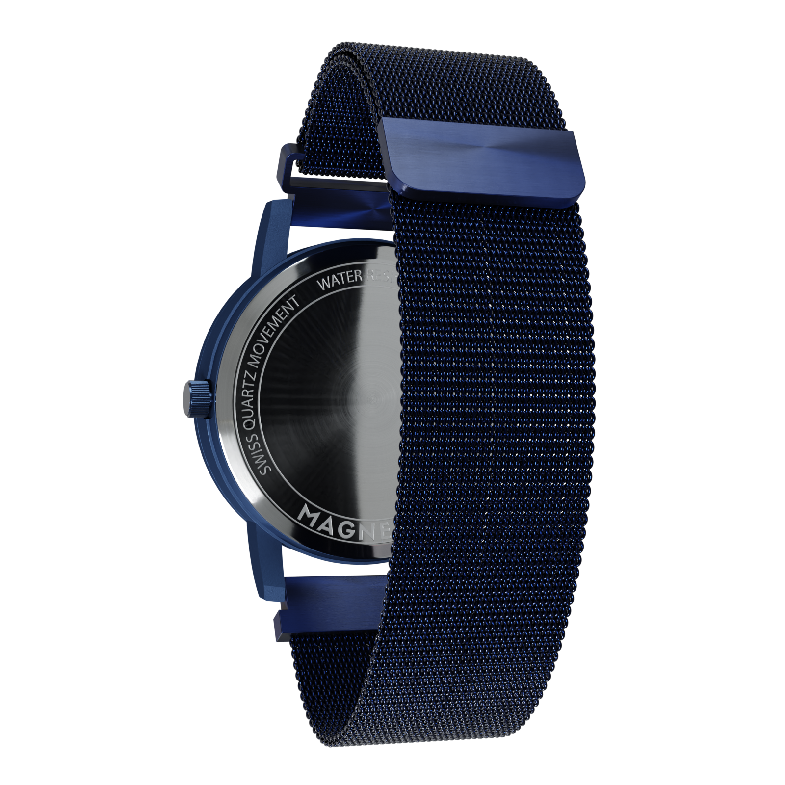 Magneto-Watch-Jupiter-Blue-Maschenarmband-Blau-Back
