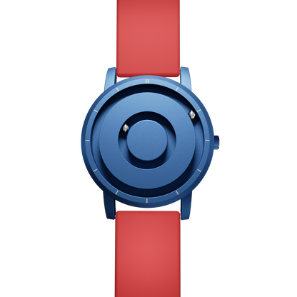    Magneto-Watch-Jupiter-Blue-Silikon-Rot-Front