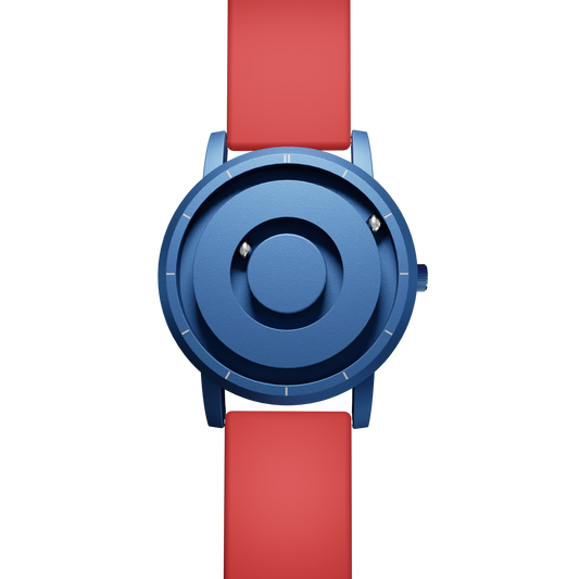    Magneto-Watch-Jupiter-Blue-Silikon-Rot-Front