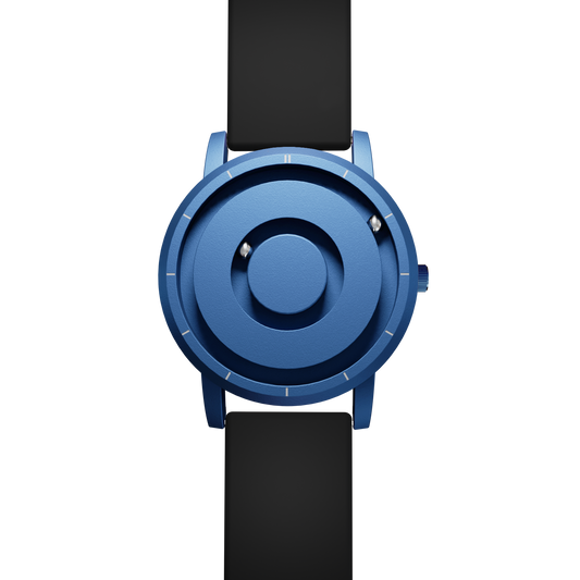 Magneto-Watch-Jupiter-Blue-Silikon-Schwarz-Front