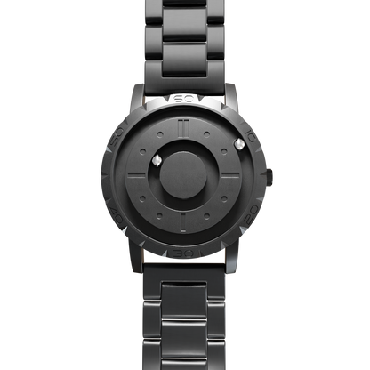    Magneto-Watch-Komet-Black-Edelstahl-Schwarz-Front
