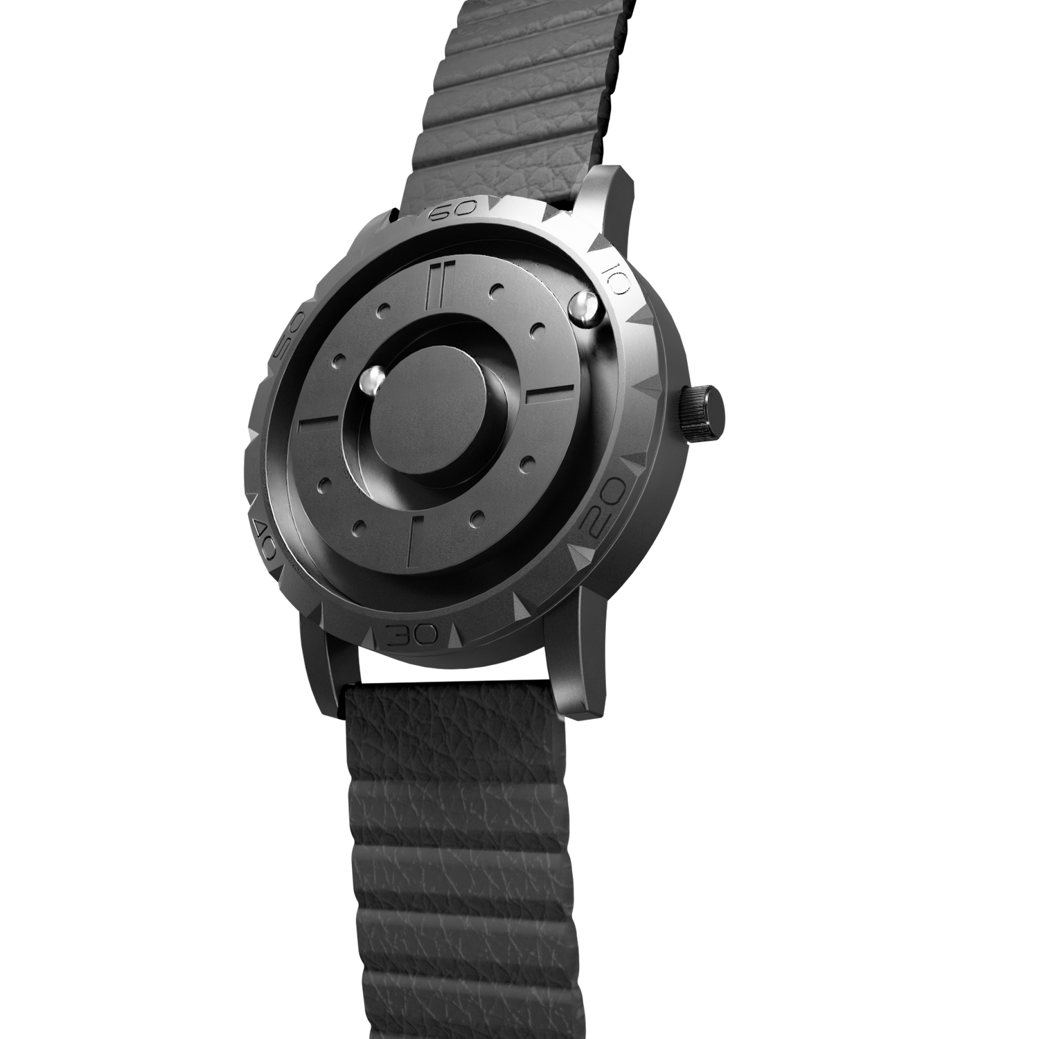     Magneto-Watch-Komet-Black-Kunstleder-Magnetisch-Schwarz-Side