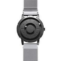 Komet Black Maschenarmband Silber