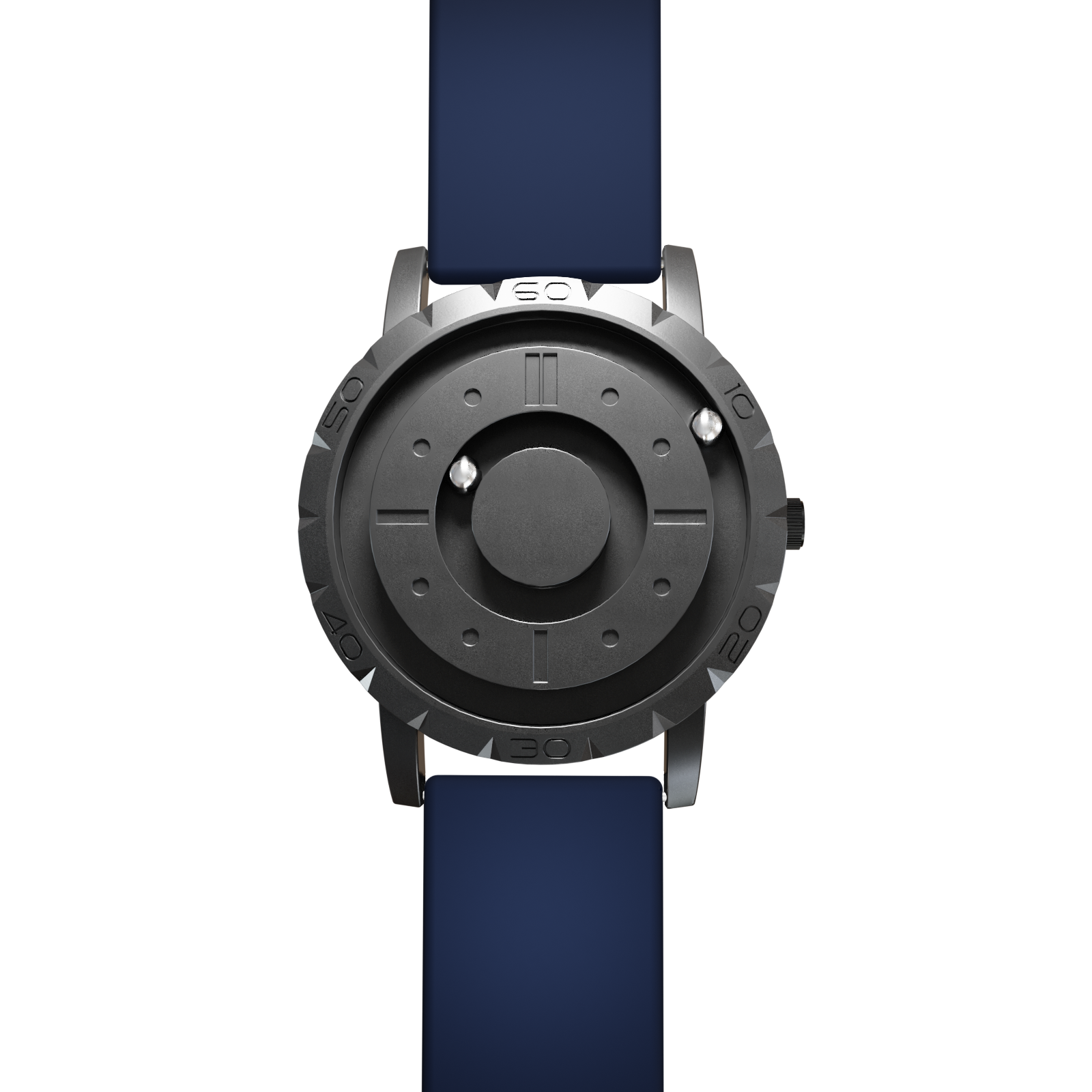 Magneto-Watch-Komet-Black-Silikon-Blau-Front