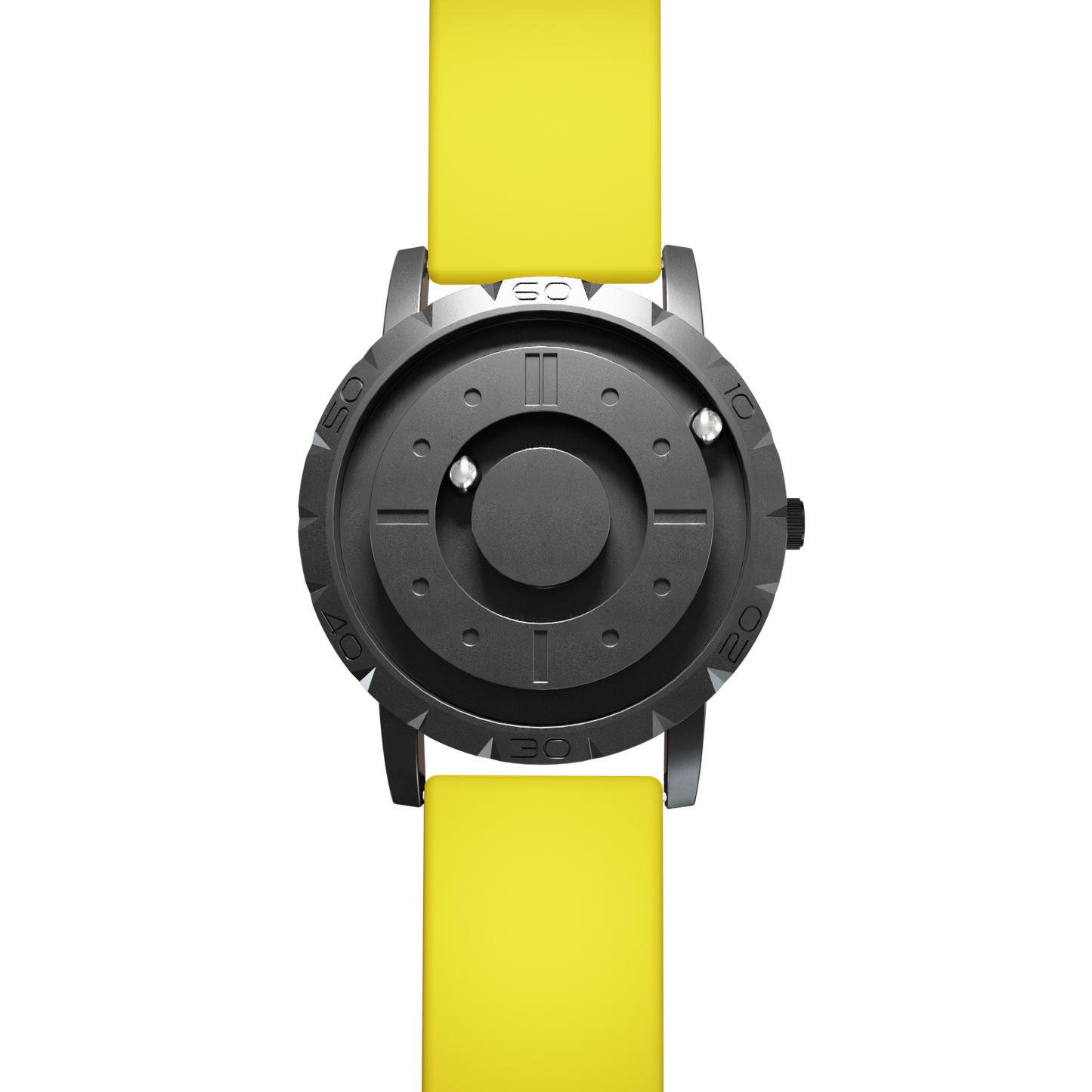    Magneto-Watch-Komet-Black-Silikon-Gelb-Front
