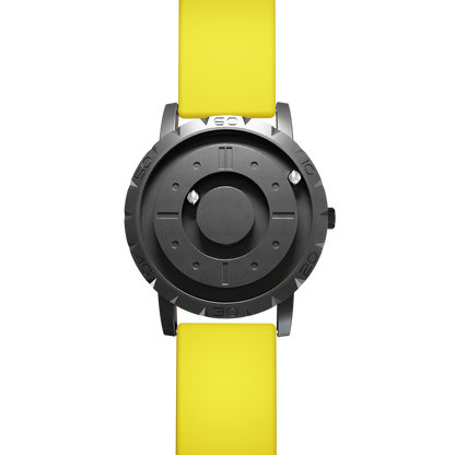    Magneto-Watch-Komet-Black-Silikon-Gelb-Front