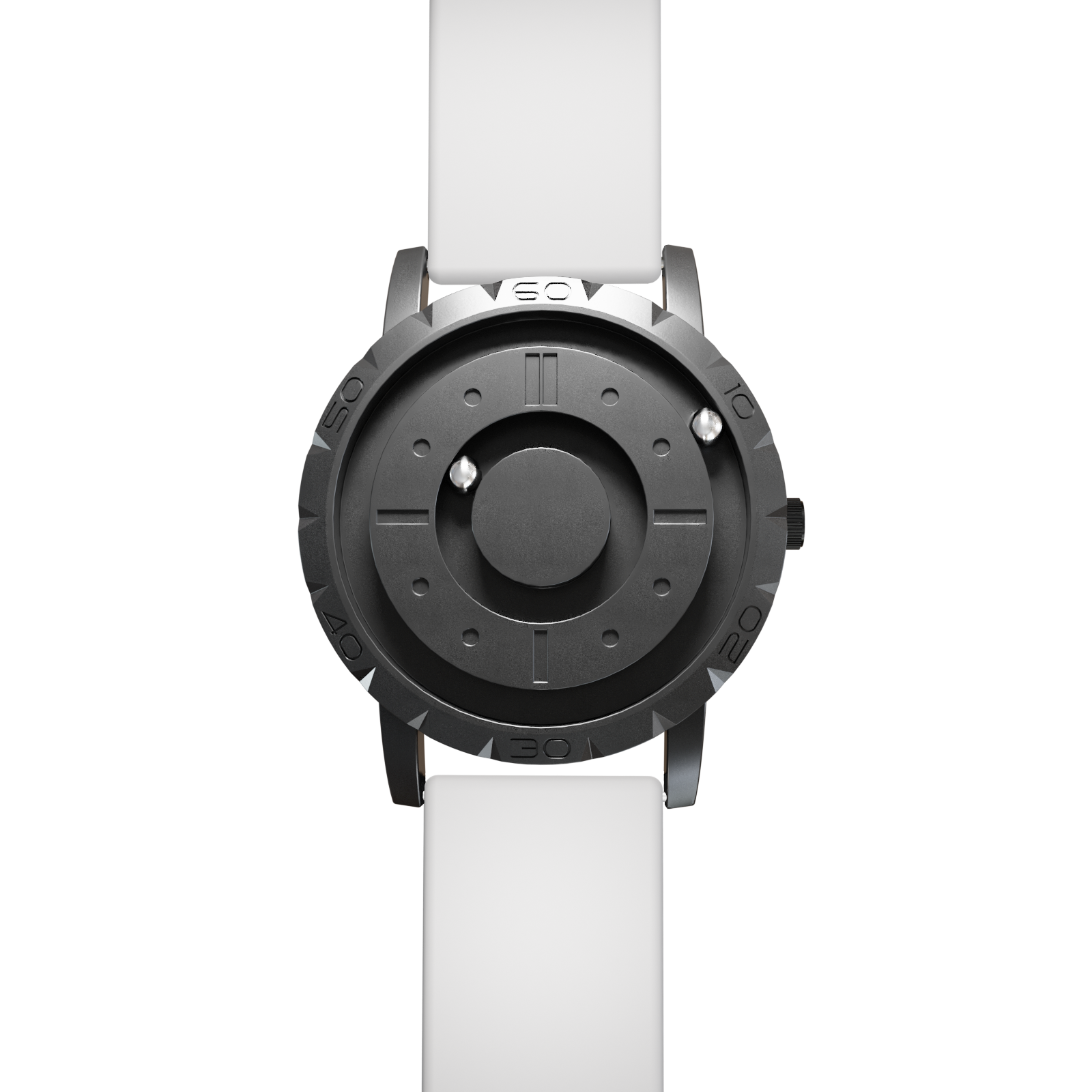Magneto-Watch-Komet-Black-Silikon-Weiss-Front