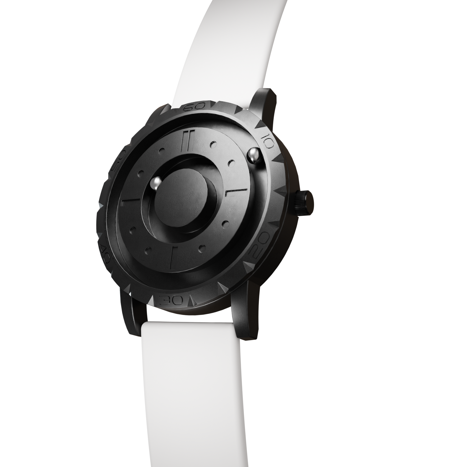 Magneto-Watch-Komet-Black-Silikon-Weiss-Side