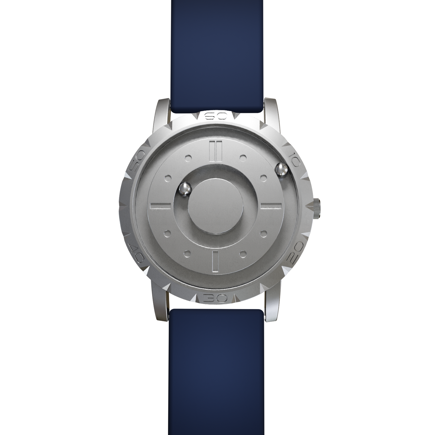 Magneto-Watch-Komet-Silver-Silikon-Blau-Front