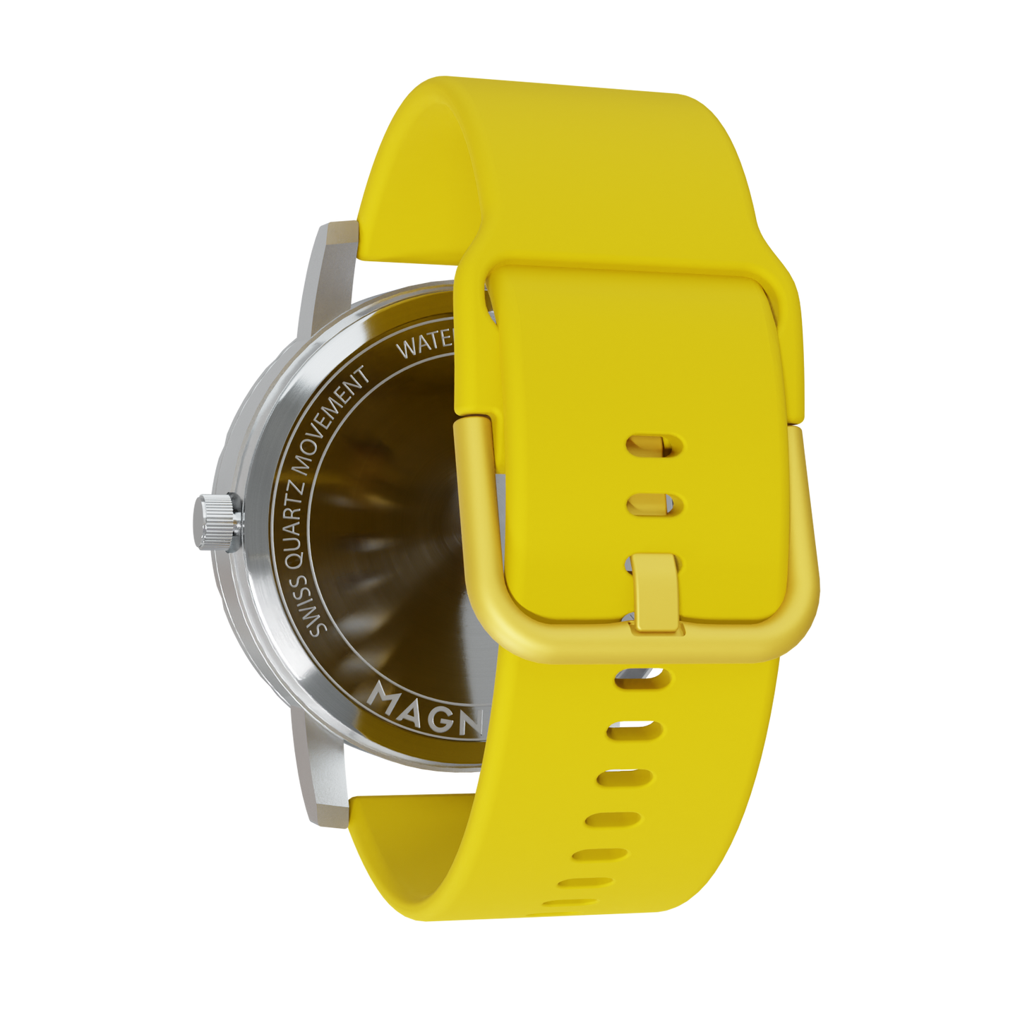Magneto-Watch-Komet-Silver-Silikon-Gelb-Back
