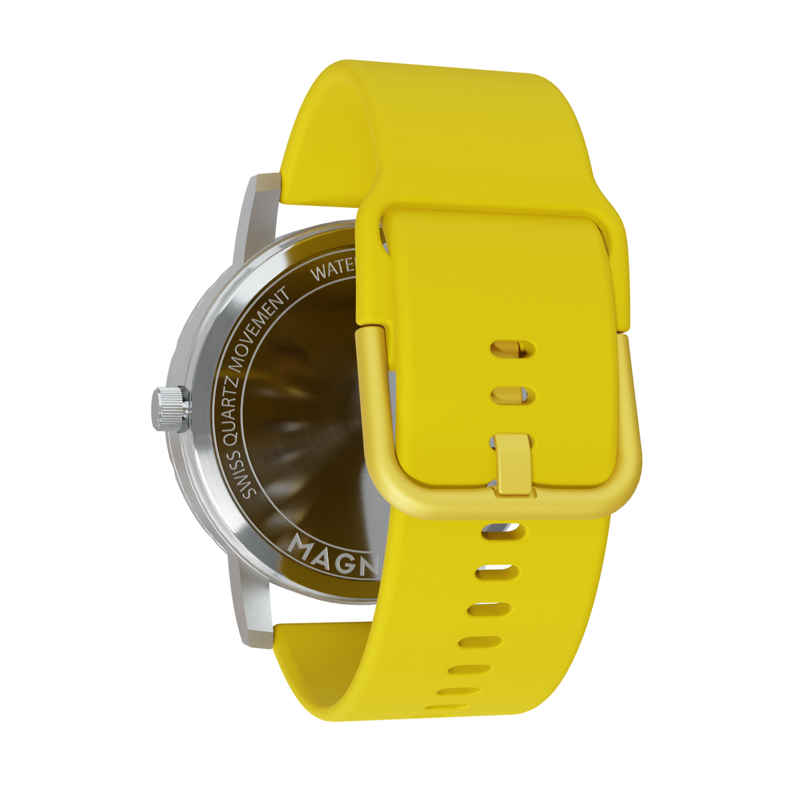 Magneto-Watch-Komet-Silver-Silikon-Gelb-Back