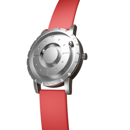 Magneto-Watch-Komet-Silver-Silikon-Rot-Side