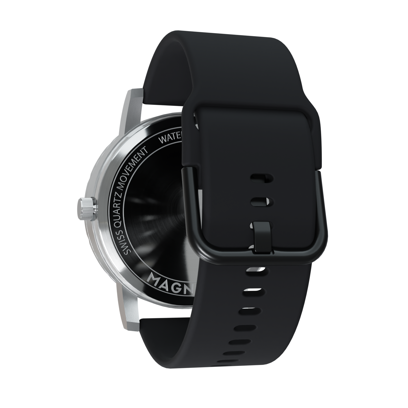 Magneto-Watch-Komet-Silver-Silikon-Schwarz-Back