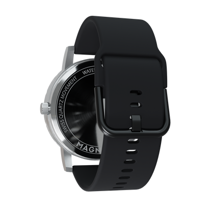 Magneto-Watch-Komet-Silver-Silikon-Schwarz-Back