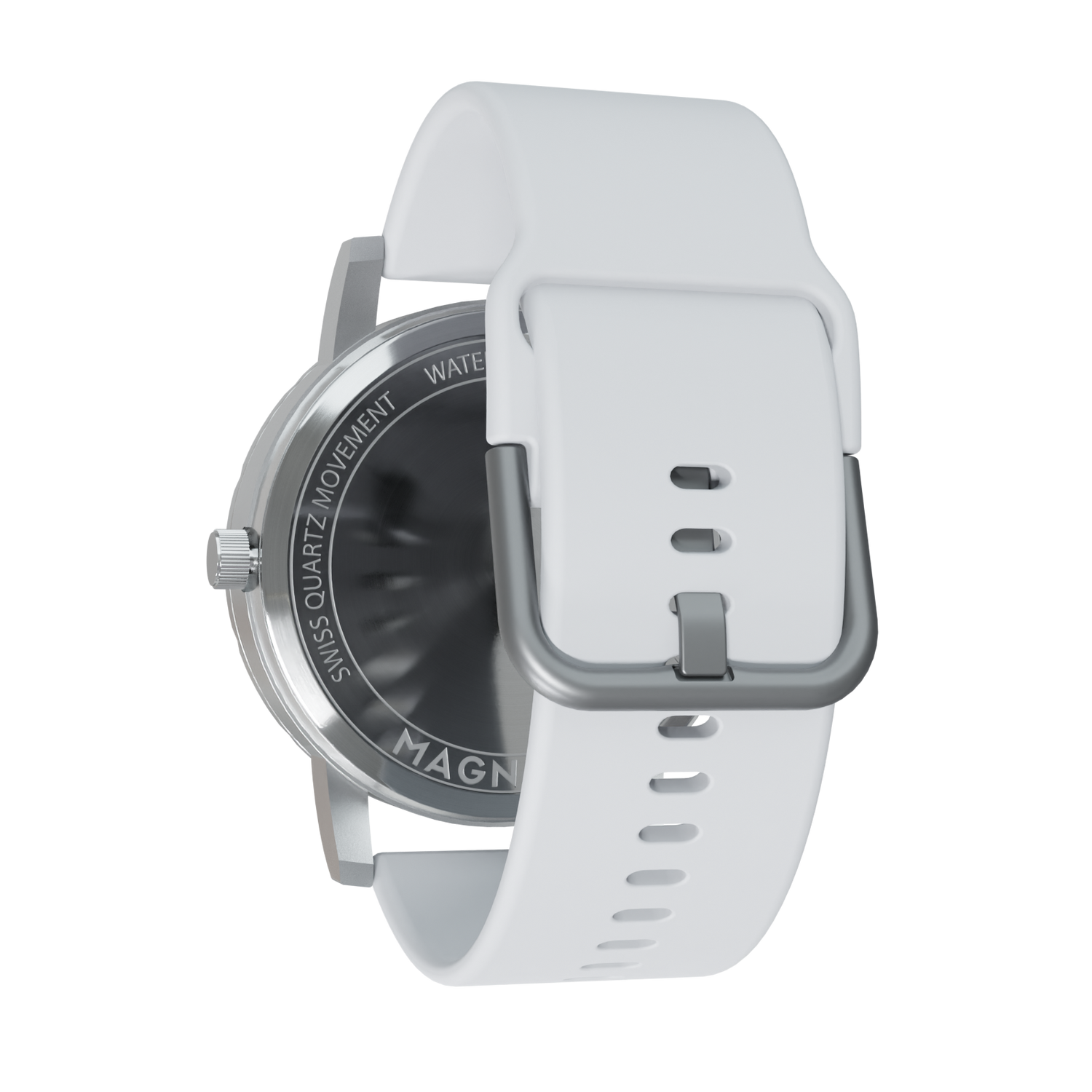 Magneto-Watch-Komet-Silver-Silikon-Weiss-Back